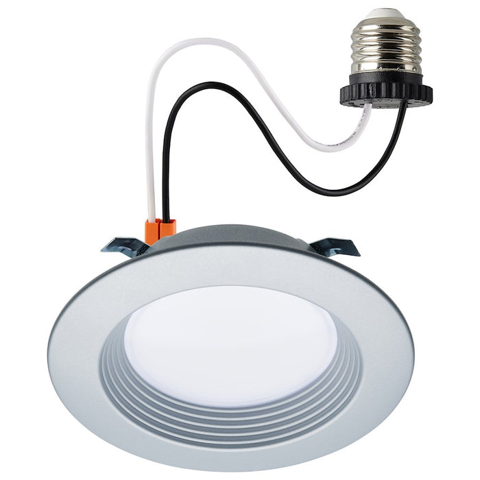 Satco 6.7W LED Downlight Retrofit 4" CCT Selectable, Brushed Nickel - S11833R1