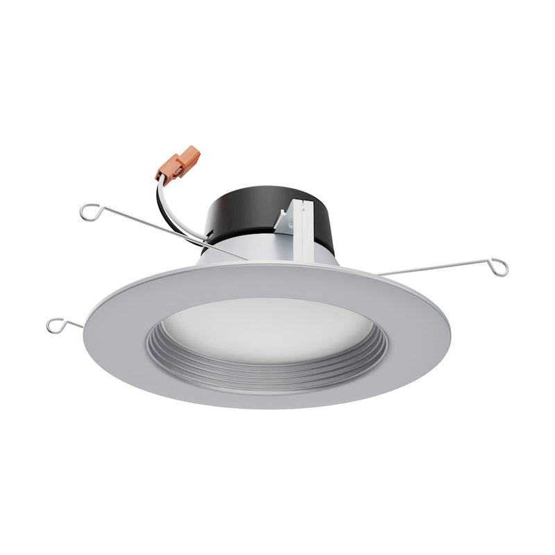 Nuvo Lighting 9W LED Downlight Retrofit 5"-6" | Brushed Nickel Aluminum | Kitchen & Living Room Recessed Light | 800 Lumens, CCT Selectable | Model S11836