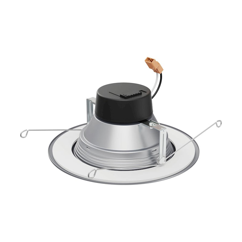 Nuvo Lighting 9W LED Downlight Retrofit 5"-6" | Brushed Nickel Aluminum | Kitchen & Living Room Recessed Light | 800 Lumens, CCT Selectable | Model S11836