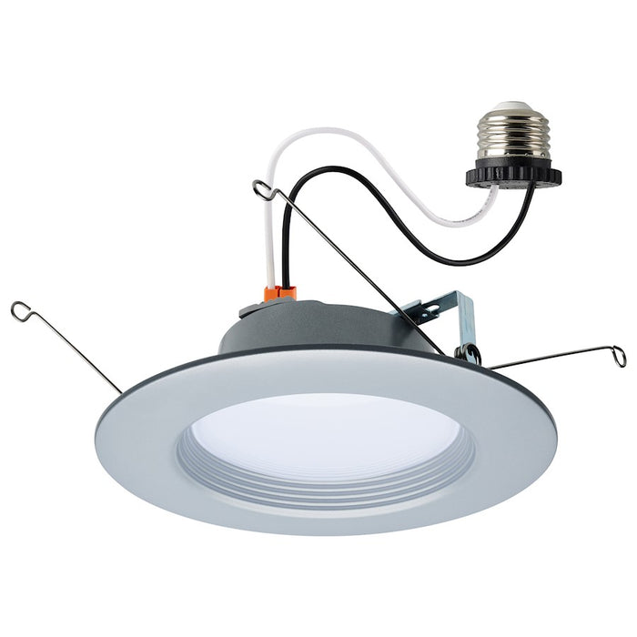 Satco 9W LED Downlight Retrofit 5-6" CCT Selectable, Brushed Nickel - S11836R1