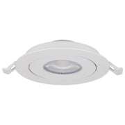 Nuvo Lighting Satco 4in 9W LED Gimbaled Downlight | White Trim Selectable CCT | Kitchen & Bathroom Recessed Light | 5 x 5 x 1 in, Dimmable | Model S11840