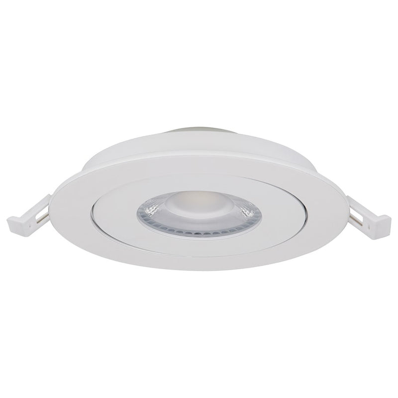Nuvo Lighting Satco 4in 9W LED Gimbaled Downlight | White Trim Selectable CCT | Kitchen & Bathroom Recessed Light | 5 x 5 x 1 in, Dimmable | Model S11840