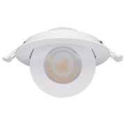 Nuvo Lighting Satco 4in 9W LED Gimbaled Downlight | White Trim Selectable CCT | Kitchen & Bathroom Recessed Light | 5 x 5 x 1 in, Dimmable | Model S11840