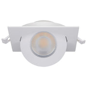 Nuvo Lighting S11841 5in 1-Light Recessed Downlight | Utility White Gimbaled LED | Kitchen & Basement Accent | 5 x 5 x 1 in, Dimmable | Model S11841