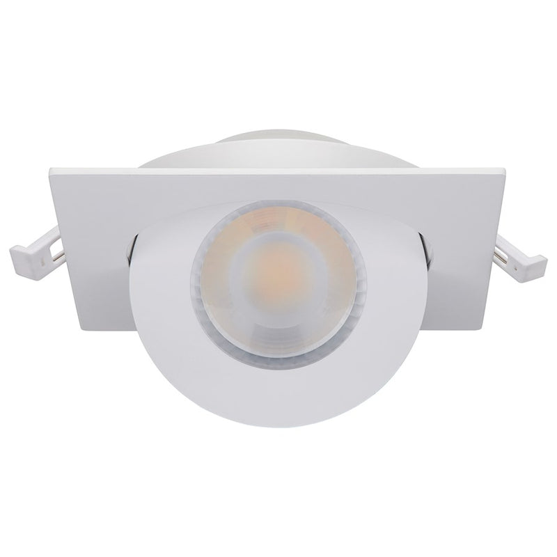 Nuvo Lighting S11841 5in 1-Light Recessed Downlight | Utility White Gimbaled LED | Kitchen & Basement Accent | 5 x 5 x 1 in, Dimmable | Model S11841