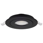 Nuvo Lighting S11842 5in 1-Light Recessed Downlight | Utility Black Gimbaled LED | Kitchen & Bathroom Damp Location | 5 x 5 x 1 in, 9W | Model S11842