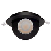 Nuvo Lighting S11842 5in 1-Light Recessed Downlight | Utility Black Gimbaled LED | Kitchen & Bathroom Damp Location | 5 x 5 x 1 in, 9W | Model S11842