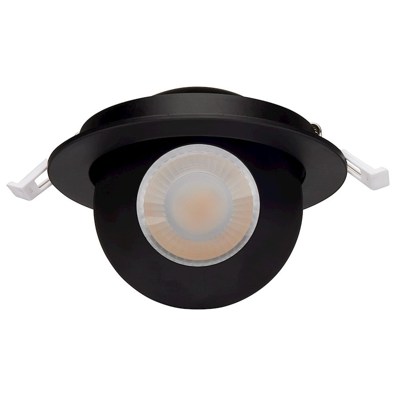 Nuvo Lighting S11842 5in 1-Light Recessed Downlight | Utility Black Gimbaled LED | Kitchen & Bathroom Damp Location | 5 x 5 x 1 in, 9W | Model S11842