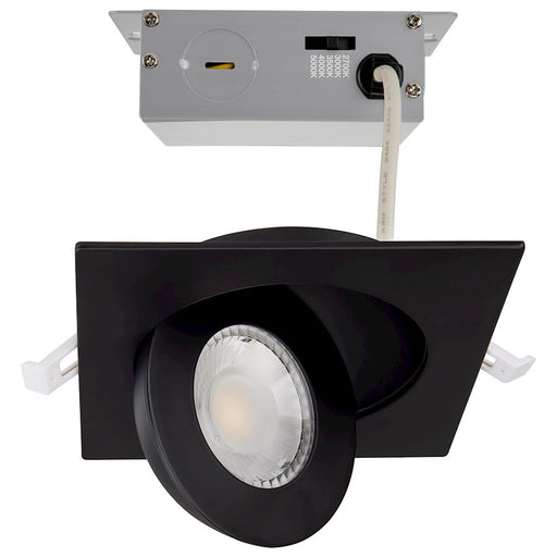 Nuvo Lighting S11843 5in 1-Light Recessed Downlight | Utility Black Gimbaled | Kitchen & Living Room Accent | 5 x 5 x 1 in | Model S11843