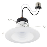 Nuvo Lighting S11845 6in Deep Baffle Recessed LED Downlight | Utility White Finish | Kitchen & Bathroom Recessed Light | 9W, 90 CRI, Wet | Model S11845