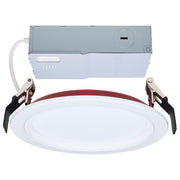 Nuvo Lighting S11867R1 6in Fire-Rated LED Downlight | Step Baffle White Finish | Kitchen & Living Room Recessed | Model S11867R1