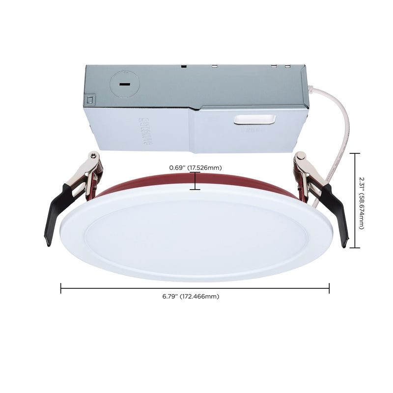 Nuvo Lighting S11869R1 13W LED Recessed Downlight | Specialty White Fire-Rated | Kitchens & Hallways | 1100 Lumens 5-CCT 0-10V | Model S11869R1