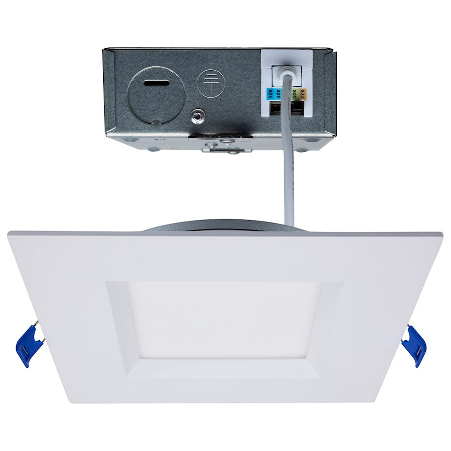 Satco 15W LED Regress Baffle Downlight/6" Remote Driver/Square, White - S11873