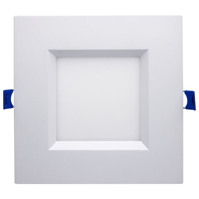 Satco 15W LED Regress Baffle Downlight/6" Remote Driver/Square, White