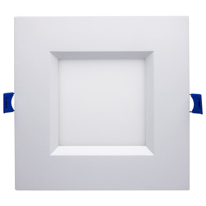 Satco 15W LED Regress Baffle Downlight/6" Remote Driver/Square, White