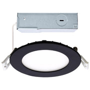Satco 10W LED Downlight/4" CCT Round Remote Driver, Black - S11874R1