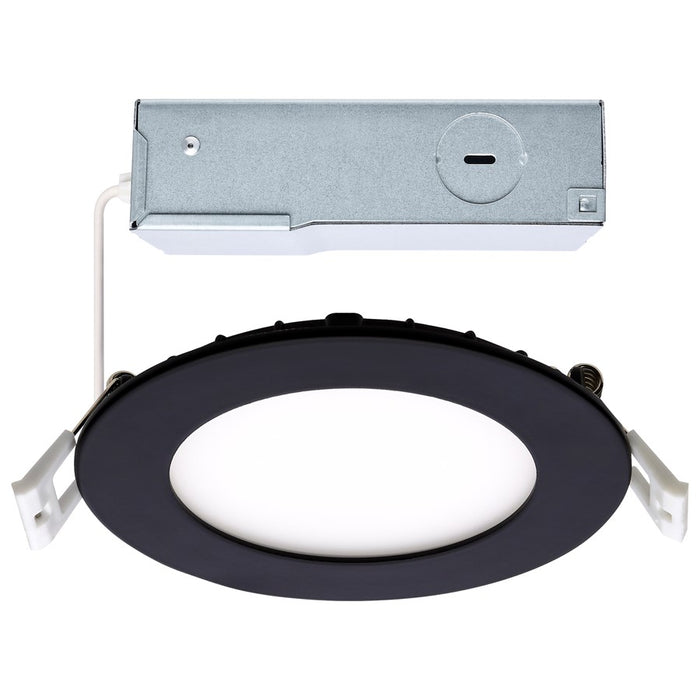 Satco 10W LED Downlight/4" CCT Round Remote Driver, Black - S11874R1