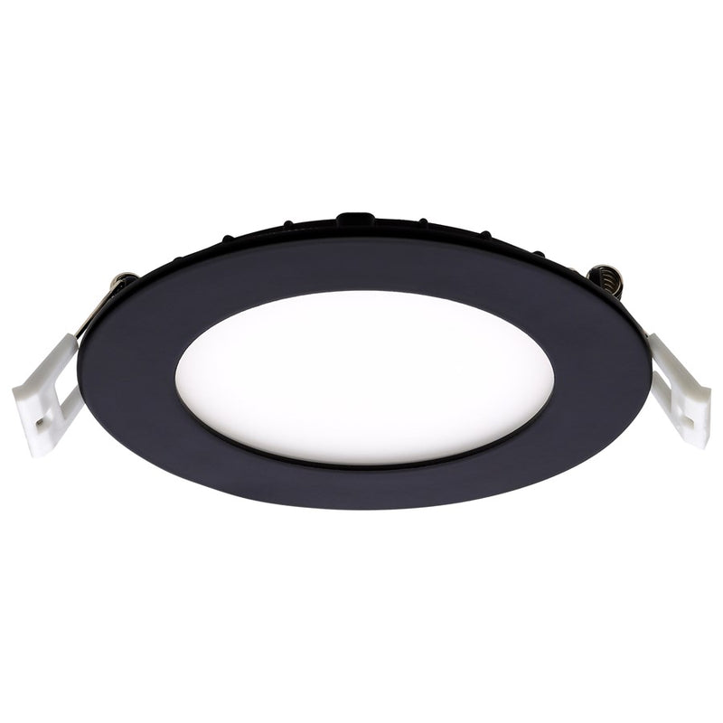Satco 10W LED Downlight/4" CCT Round Remote Driver, Black