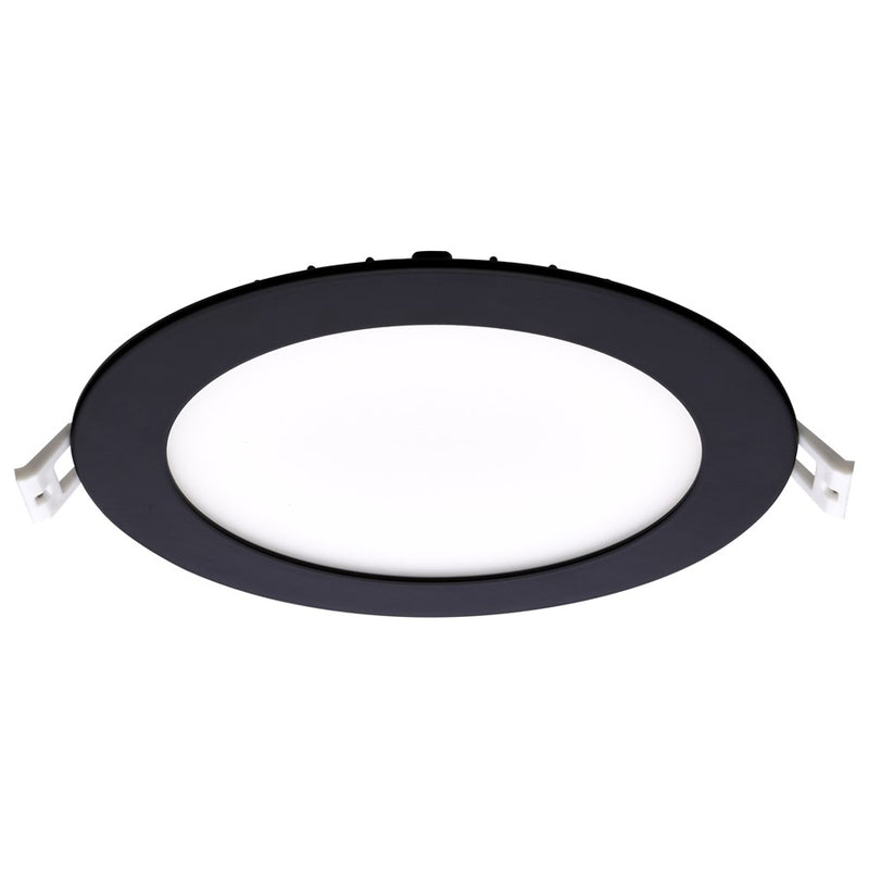 Satco 12W LED Downlight/6" CCT Round Remote Driver, Black