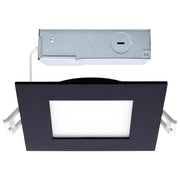 Satco 10W LED Downlight/4" CCT Square Remote Driver, Black - S11876R1