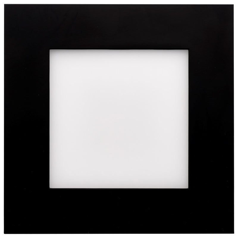 Satco 12W LED Direct Wire Downlight/6" Square Remote Driver, Black