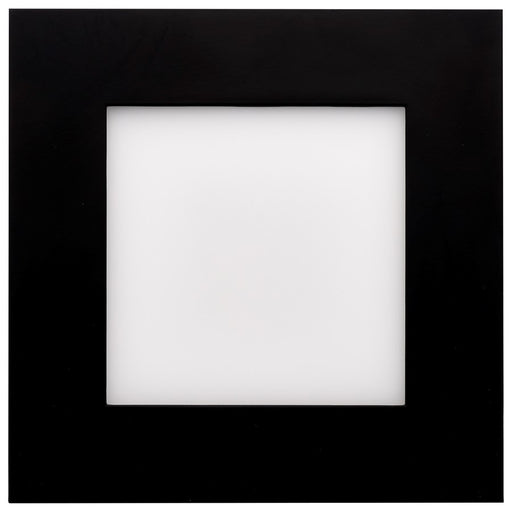 Satco 12W LED Direct Wire Downlight/6" Square Remote Driver, Black