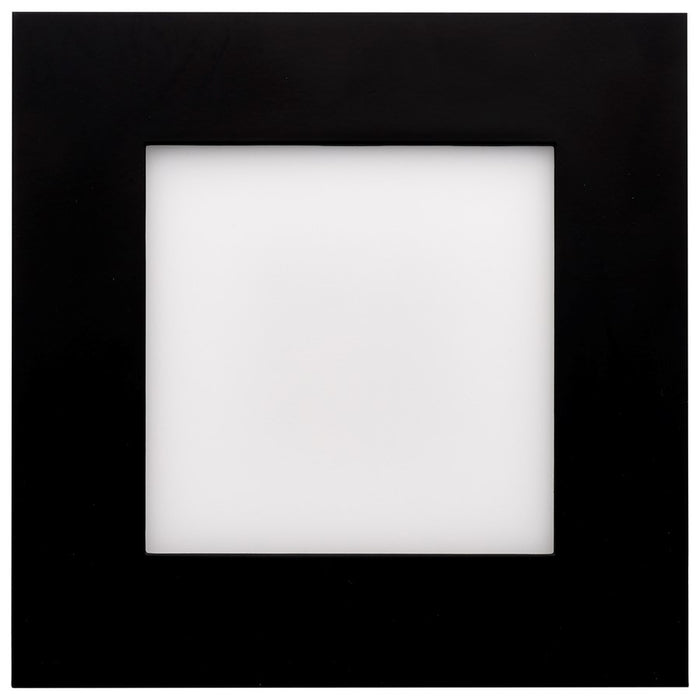 Satco 12W LED Direct Wire Downlight/6" Square Remote Driver, Black