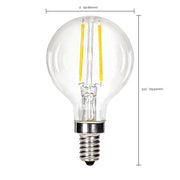 Nuvo Lighting Satco 5.5W G16 1/2 LED Candelabra Bulb | Clear Glass Dimmable | Chandelier & Sconce Accent Light | 500 Lumens 3000K 80 CRI | Model S12100