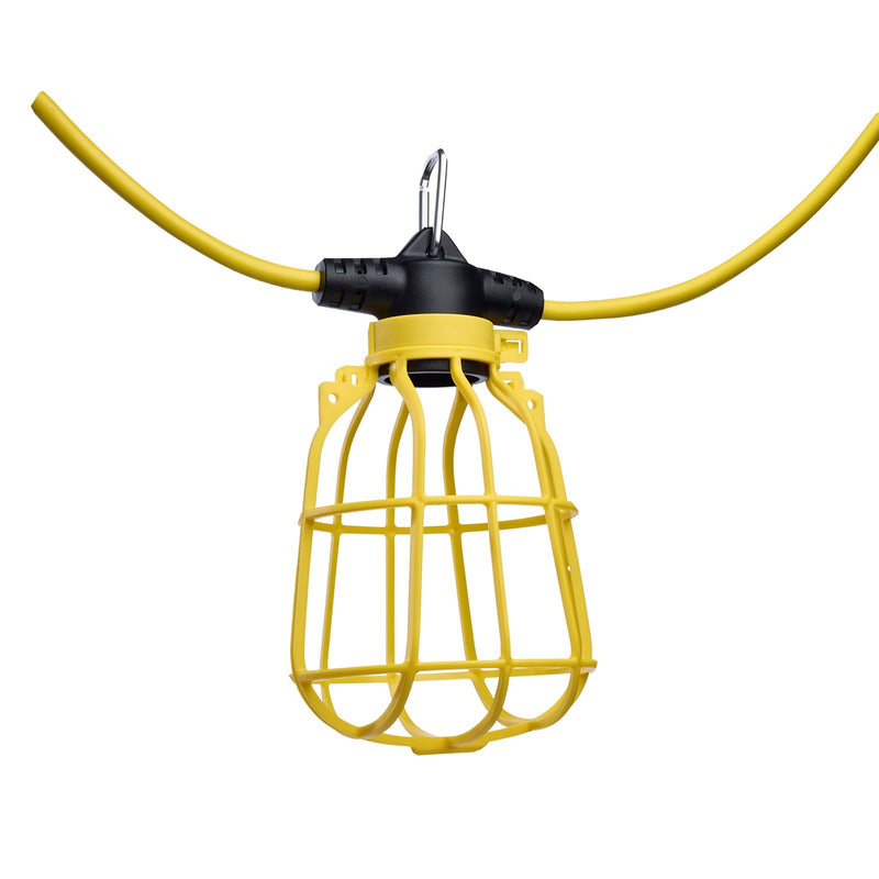 Nuvo 100' Temporary String Light E26 Plastic Cages Lamps not included
