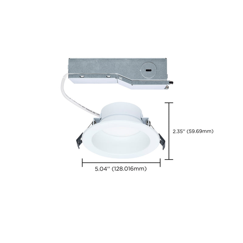 Nuvo Performer 4in 12W LED Downlight | Utility Matte White | Kitchens & Commercial Spaces | 1100 Lumens, 0-10V Dimmable, Wet Rated | Model S13510