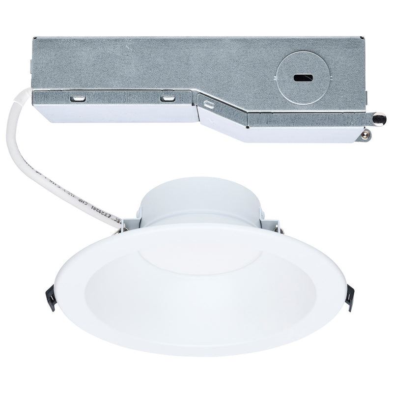 Nuvo Performer 6in 24W LED Downlight | Utility Matte White | Kitchens & Commercial Spaces | 2000 Lumens, 0-10V Dimmable, Wet Rated | Model S13511
