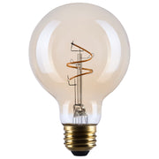 Nuvo Lighting S14210 G25 LED Bulb | Amber Glass Spiral Filament | Restaurants & Hospitality | 300 Lumens, 2000K, Dimmable | Model S14210