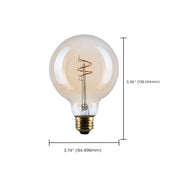 Nuvo Lighting S14212 G30 LED Bulb | Amber Glass Spiral Filament | Restaurants & Hospitality | 300 Lumens, 2000K, Dimmable | Model S14212