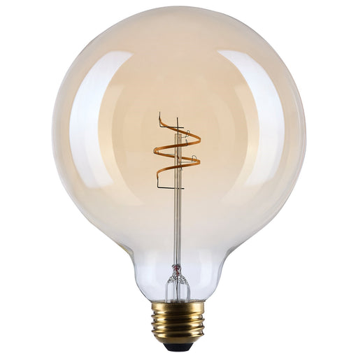Nuvo Lighting S14215 G40 LED Bulb 5.5W | Vintage Amber Glass Spiral Filament | Restaurants & Hospitality | 500 Lumens, 2000K, Dimmable | Model S14215