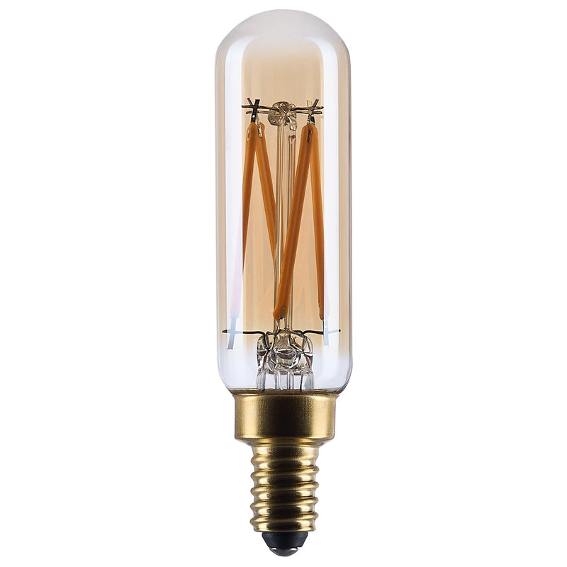 Nuvo Lighting S14216 T6 LED Bulb 3.5W | Vintage Amber Glass Spiral Filament | Restaurants & Hospitality | 300 Lumens, 2000K, Dimmable | Model S14216