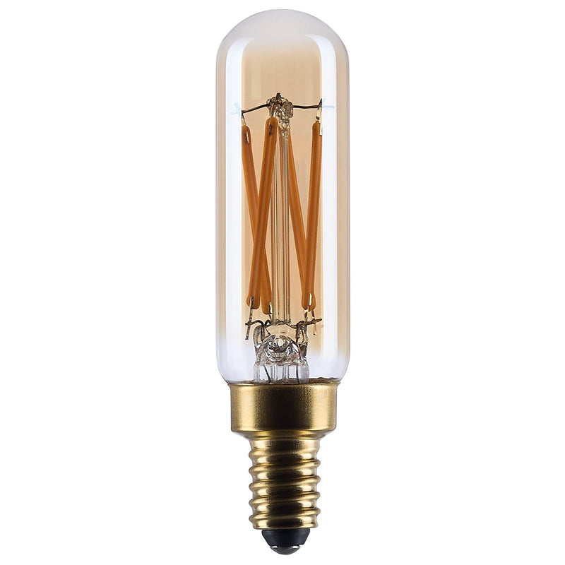 Nuvo Lighting S14217 T6 LED Bulb 5.5W | Vintage Amber Glass Spiral Filament | Restaurants & Hospitality | 500 Lumens, 2000K, Dimmable | Model S14217