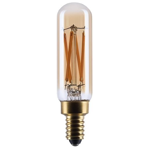 Nuvo Lighting S14217 T6 LED Bulb 5.5W | Vintage Amber Glass Spiral Filament | Restaurants & Hospitality | 500 Lumens, 2000K, Dimmable | Model S14217
