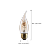 Nuvo Lighting S14224 3.5W CA11 LED Bulb | Amber Glass Spiral Filament | 2000K Warm White, 300 Lumens, Dimmable, E26 Medium Base | Model S14224