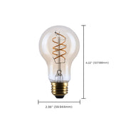 Nuvo Lighting S14228 8W A19 LED Bulb | Amber Glass Spiral Filament | 2000K Warm White, Dimmable, Wet Rated | 800 Lumens, E26 Base | Model S14228