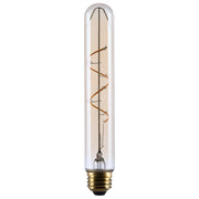 Nuvo Lighting S14229 3.5W T9 LED Bulb | Amber Glass Spiral Filament | 2000K Warm White, Dimmable, Wet Rated | 300 Lumens, E26 Base | Model S14229