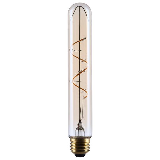 Nuvo Lighting S14229 3.5W T9 LED Bulb | Amber Glass Spiral Filament | 2000K Warm White, Dimmable, Wet Rated | 300 Lumens, E26 Base | Model S14229
