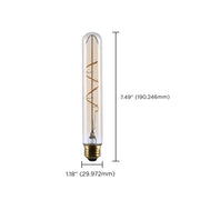 Nuvo Lighting S14229 3.5W T9 LED Bulb | Amber Glass Spiral Filament | 2000K Warm White, Dimmable, Wet Rated | 300 Lumens, E26 Base | Model S14229
