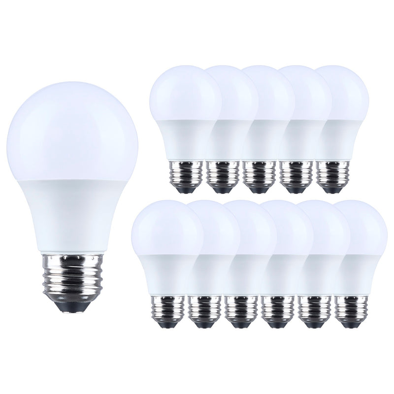 Nuvo Lighting 8.5W LED A19 4000K Plastic 120V 12-Pack, Frost