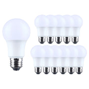 Nuvo Lighting 9.8W LED A19 2700K Plastic 120V 12-Pack, Frost