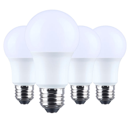 Nuvo Lighting 9.8W LED A19 4000K Plastic 120V 4-Pack, Frost