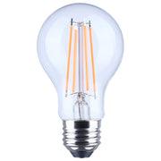 Nuvo 8W LED A19 Straight Filament Orange Light Glass 120V 1-Pack, Clr