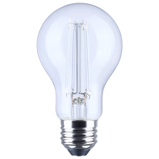 Nuvo 8W LED A19 Straight Filament Blue Light Glass 120V 1-Pack, Clear