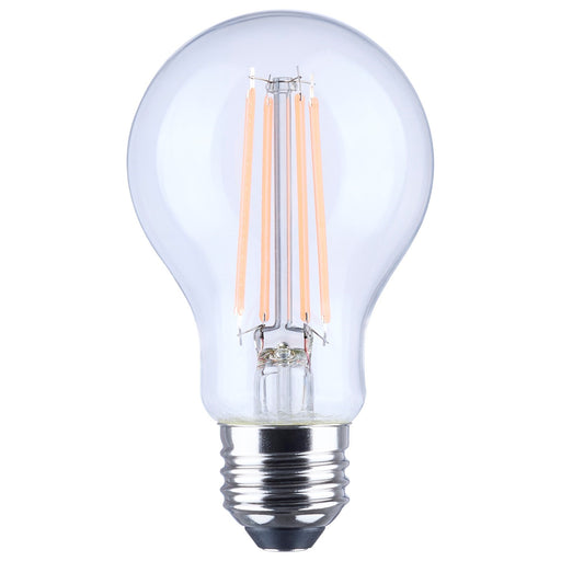Nuvo 8W LED A19 Straight Filament Purple Light Glass 120V 1-Pack, Clr