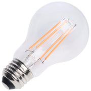 Nuvo 8W LED A19 Straight Filament Pink Light Glass 120V 1-Pack, Clear