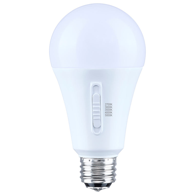 Nuvo 20/14/6.5W LED A21 3-Way Lamp 27K/3K/35K/4K/5K 120V 1-Pack, Frost